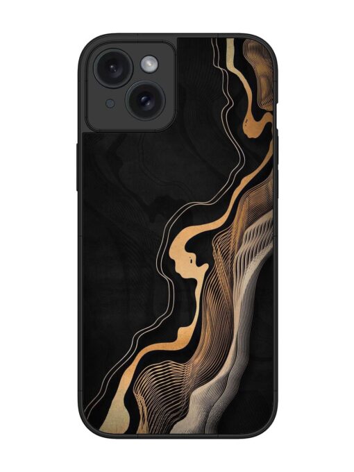 Abstract Art Glossy Metal TPU Phone Cover for Apple Iphone 15 Plus Zapvi