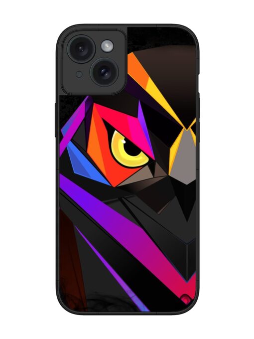 Wpap Owl Glossy Metal Phone Cover for Apple Iphone 15 Plus Zapvi