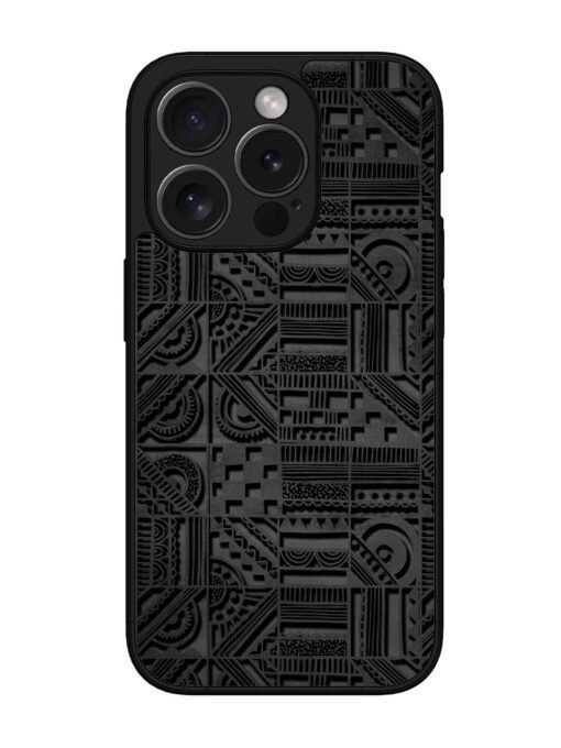 Seamless Pattern Glossy Metal Phone Cover for Apple Iphone 15 Pro Zapvi