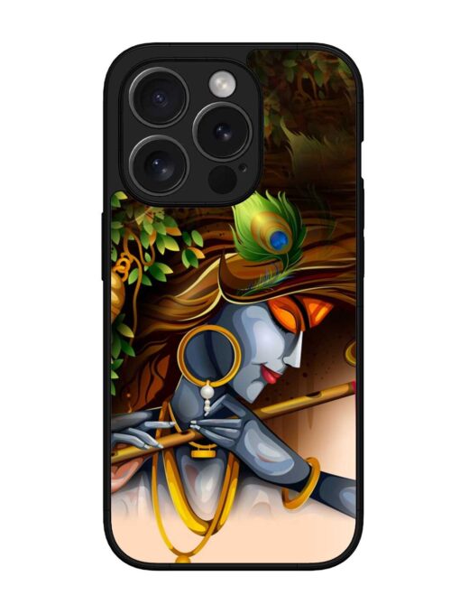 Krishna Glossy Metal Phone Cover for Apple Iphone 15 Pro Max Zapvi