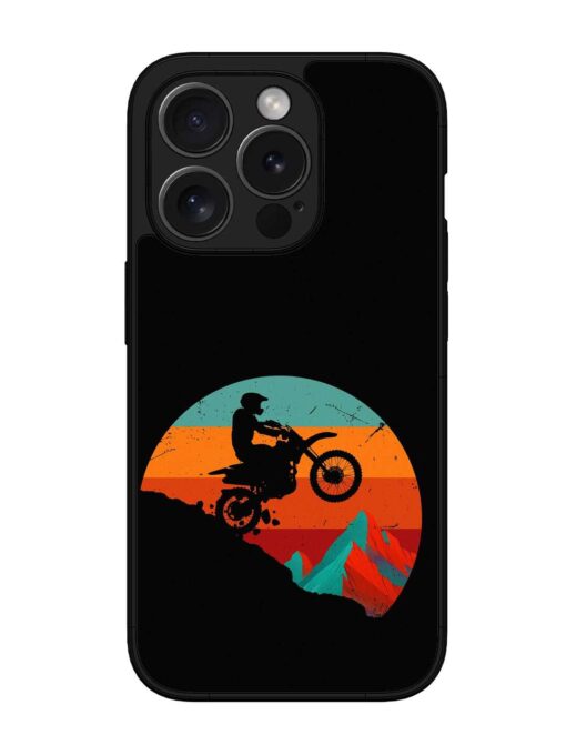 Mountain Bike Glossy Metal Phone Cover for Apple Iphone 15 Pro Max Zapvi