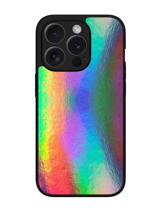 Colorful Holographic Background Glossy Metal TPU Phone Cover for Apple Iphone 15 Pro Max Zapvi