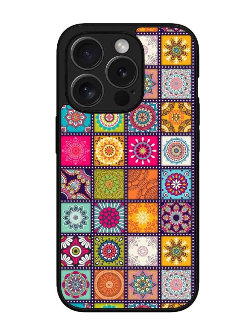 Seamless Pattern Vintage Glossy Metal Phone Cover for Apple Iphone 15 Pro Max Zapvi