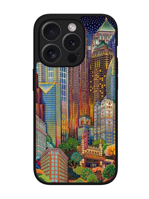 Cityscapes Art Glossy Metal Phone Cover for Apple Iphone 15 Pro Max Zapvi