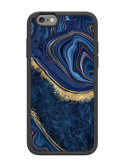 Abstract Background Blue Glossy Metal TPU Phone Cover for Apple Iphone 6 Zapvi