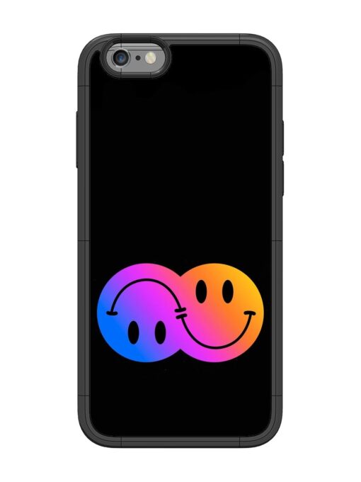 Gradient Smile Art Glossy Metal TPU Phone Cover for Apple Iphone 6 Zapvi