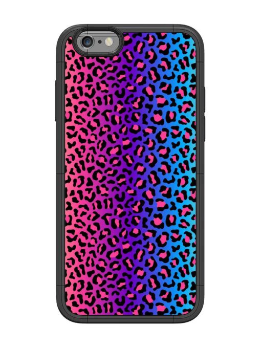 Colorful Leopard Seamless Glossy Metal Phone Cover for Apple Iphone 6 Zapvi