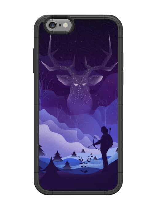 Deer Forest River Glossy Metal Phone Cover for Apple Iphone 6 Zapvi