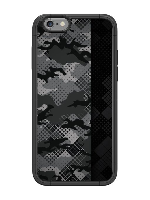 Dark Camouflage Glossy Metal Phone Cover for Apple Iphone 6 Zapvi