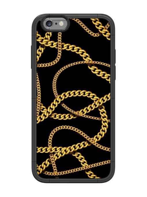 Decorative Golde Chain Glossy Metal Phone Cover for Apple Iphone 6 Zapvi