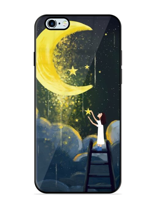 Moonlight Healing Night Illustration Glossy Metal TPU Phone Cover for Apple Iphone 6 Plus Zapvi