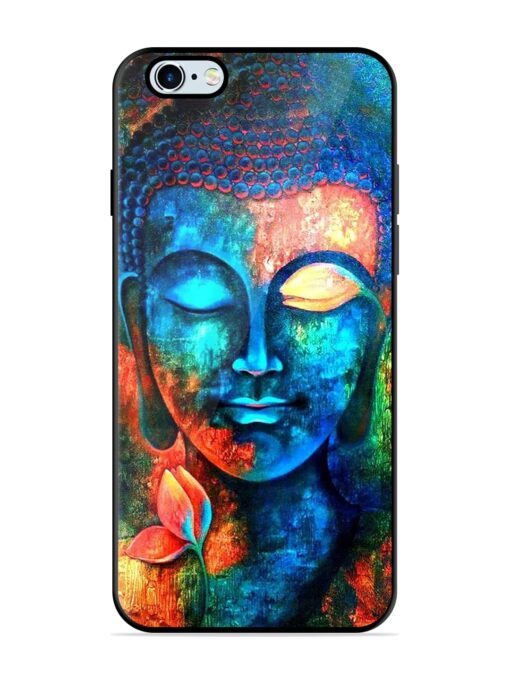 Buddha Painting Glossy Metal Phone Cover for Apple Iphone 6 Plus Zapvi