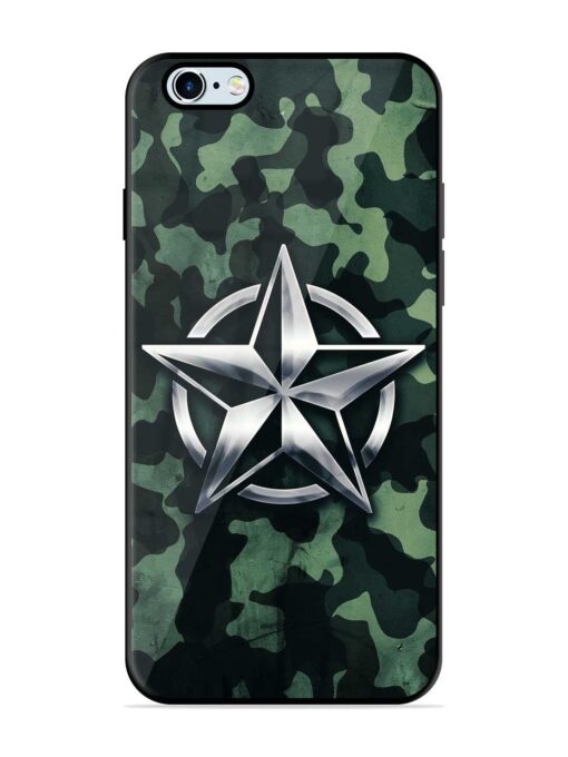 Indian Army Star Design Glossy Metal Phone Cover for Apple Iphone 6 Plus Zapvi