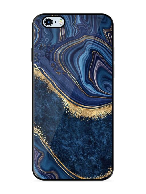 Abstract Background Blue Glossy Metal TPU Phone Cover for Apple Iphone 6 Plus Zapvi