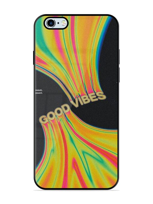 Good Vibes Glossy Metal Phone Cover for Apple Iphone 6 Plus Zapvi