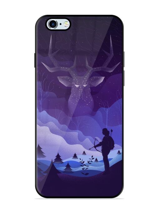 Deer Forest River Glossy Metal Phone Cover for Apple Iphone 6 Plus Zapvi