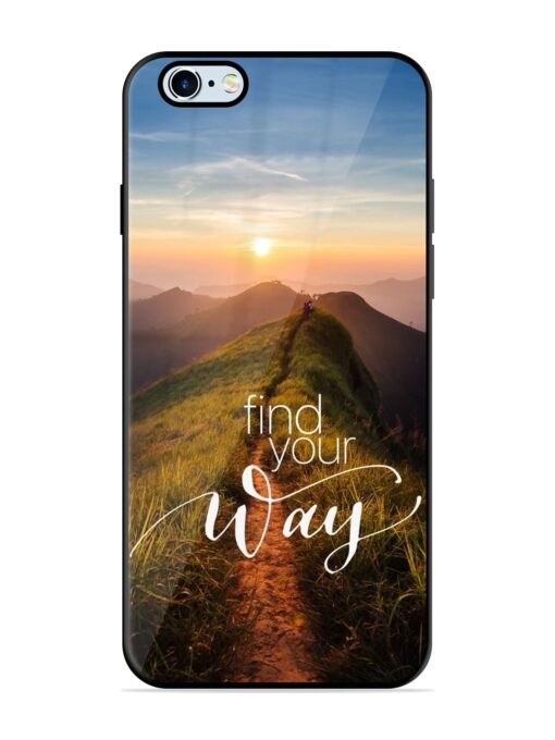 Find Your Way Glossy Metal Phone Cover for Apple Iphone 6 Plus Zapvi