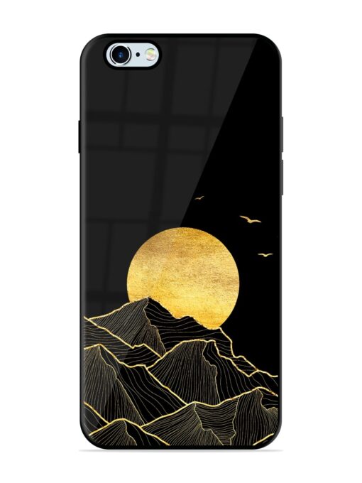 Golden Sunrise Glossy Metal Phone Cover for Apple Iphone 6 Plus Zapvi