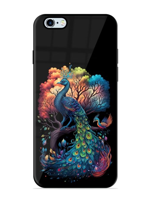 Peacock Tree Art Glossy Metal Phone Cover for Apple Iphone 6 Plus Zapvi