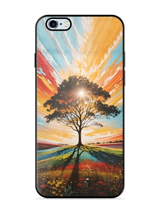 Abstract Tree Colorful Art Glossy Metal Phone Cover for Apple Iphone 6 Plus Zapvi