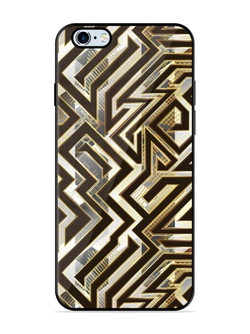 Technology Geometric Seamless Glossy Metal Phone Cover for Apple Iphone 6S Zapvi