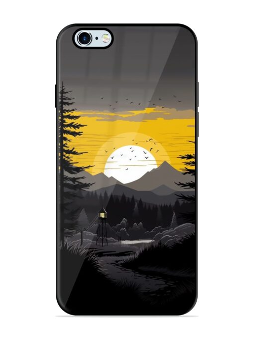 Sunset Vector Glossy Metal Phone Cover for Apple Iphone 6S Zapvi