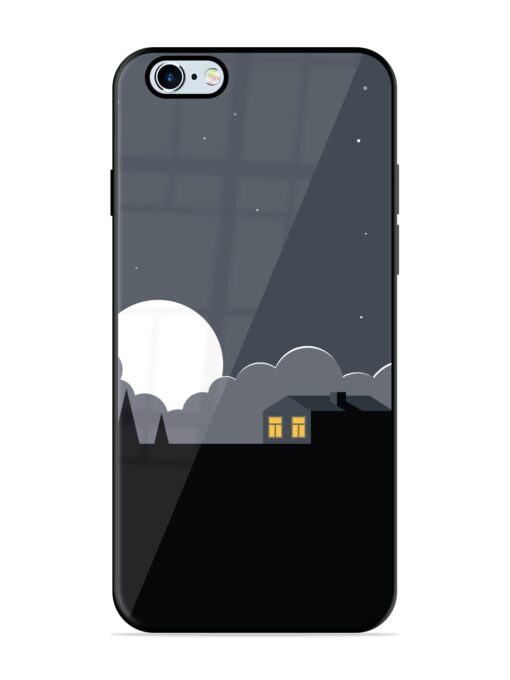 Full Moon Vector Art Glossy Metal Phone Cover for Apple Iphone 6S Zapvi