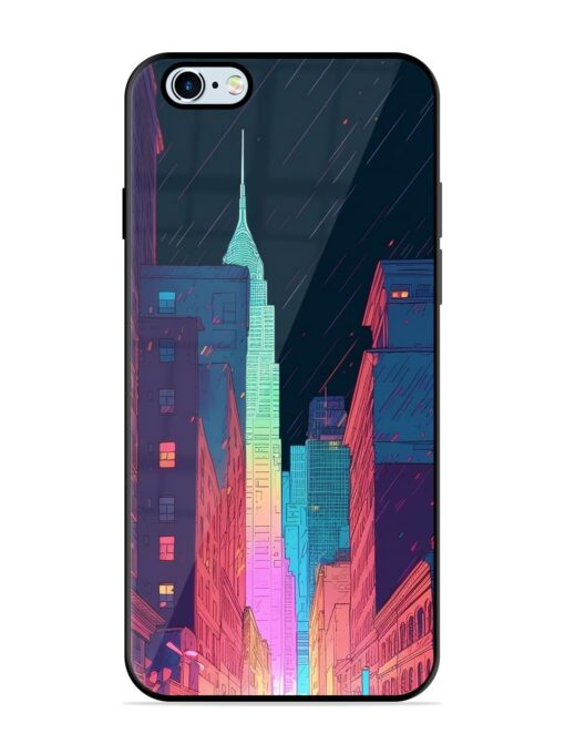 Minimal City Art Glossy Metal Phone Cover for Apple Iphone 6S Zapvi