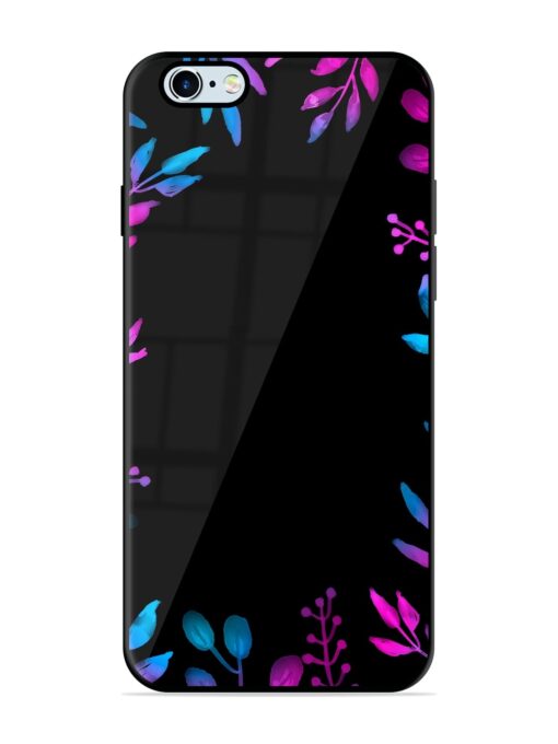 Flower Pattern Watercolor Glossy Metal Phone Cover for Apple Iphone 6S Zapvi