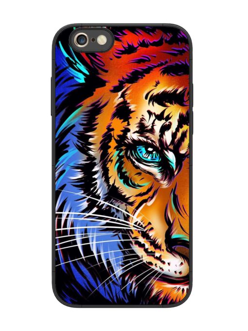 Colorful Lion Art Glossy Metal Phone Cover for Apple Iphone 6S Plus Zapvi