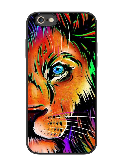 Colorful Lion Design Glossy Metal TPU Phone Cover for Apple Iphone 6S Plus Zapvi