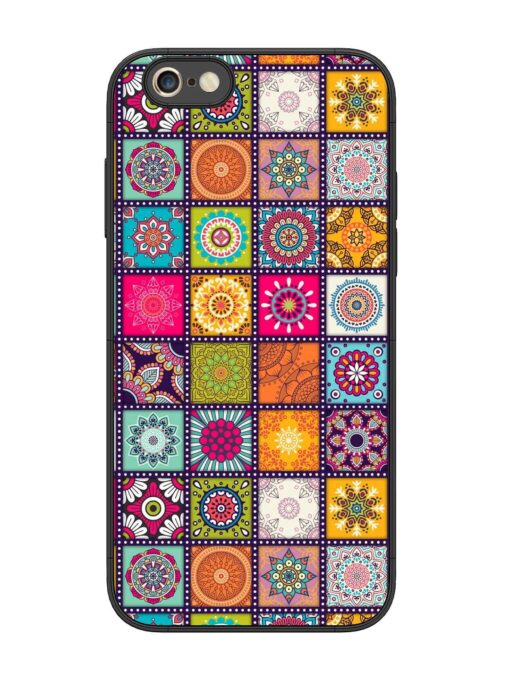 Seamless Pattern Vintage Glossy Metal Phone Cover for Apple Iphone 6S Plus Zapvi