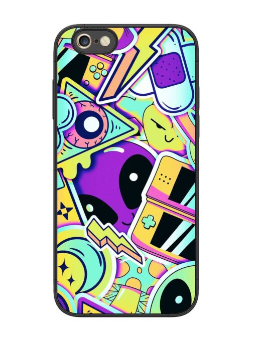 Scratch Art Glossy Metal Phone Cover for Apple Iphone 6S Plus Zapvi