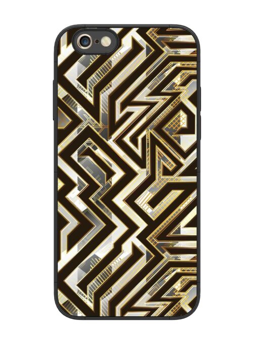 Technology Geometric Seamless Glossy Metal Phone Cover for Apple Iphone 6S Plus Zapvi