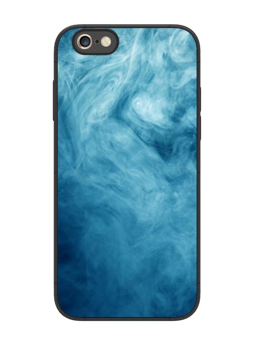 Blue Smoke Art Glossy Metal Phone Cover for Apple Iphone 6S Plus Zapvi