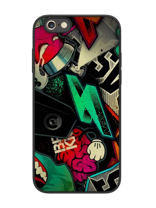 Graffiti Art Glossy Metal Phone Cover for Apple Iphone 6S Plus Zapvi