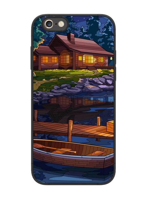 Village Night Scene Glossy Metal Phone Cover for Apple Iphone 6S Plus Zapvi