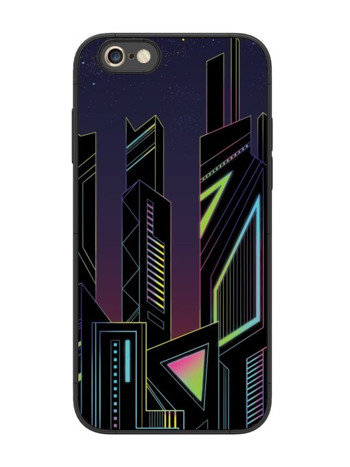 Neon Dreamscape Glossy Metal Phone Cover for Apple Iphone 6S Plus Zapvi