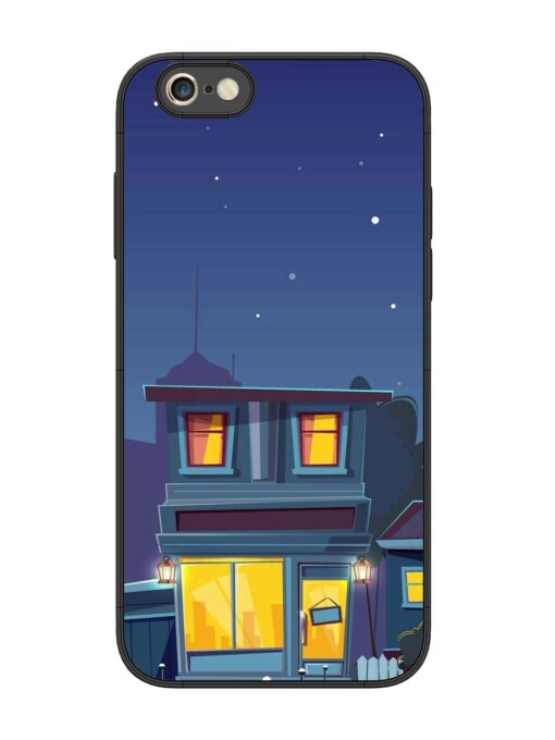 Vector Night House Glossy Metal Phone Cover for Apple Iphone 6S Plus Zapvi