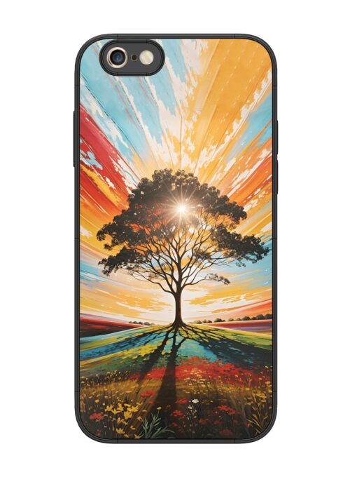 Abstract Tree Colorful Art Glossy Metal Phone Cover for Apple Iphone 6S Plus Zapvi