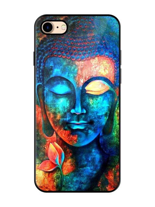 Buddha Painting Glossy Metal Phone Cover for Apple Iphone 7 Zapvi