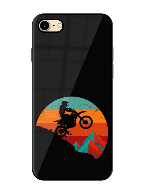 Mountain Bike Glossy Metal Phone Cover for Apple Iphone 7 Zapvi