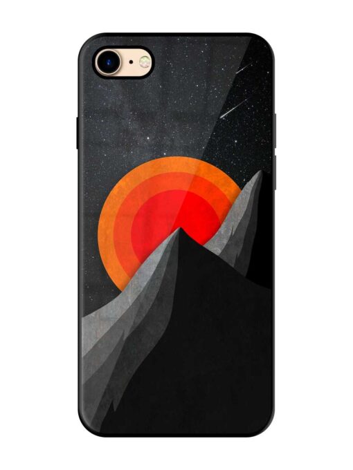 Black Mountain Glossy Metal Phone Cover for Apple Iphone 7 Zapvi