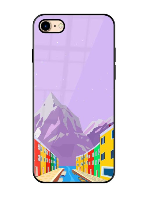 Venice City Illustration Glossy Metal Phone Cover for Apple Iphone 7 Zapvi