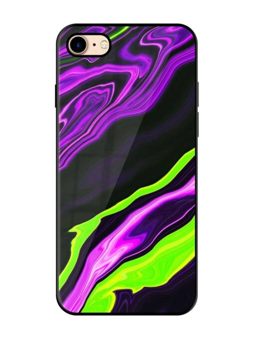 Bright Fluid Violet Glossy Metal Phone Cover for Apple Iphone 7 Zapvi