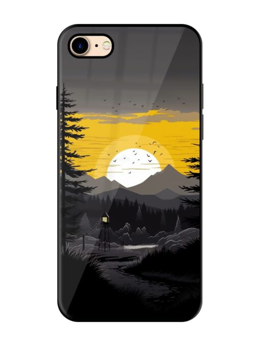 Sunset Vector Glossy Metal Phone Cover for Apple Iphone 7 Zapvi