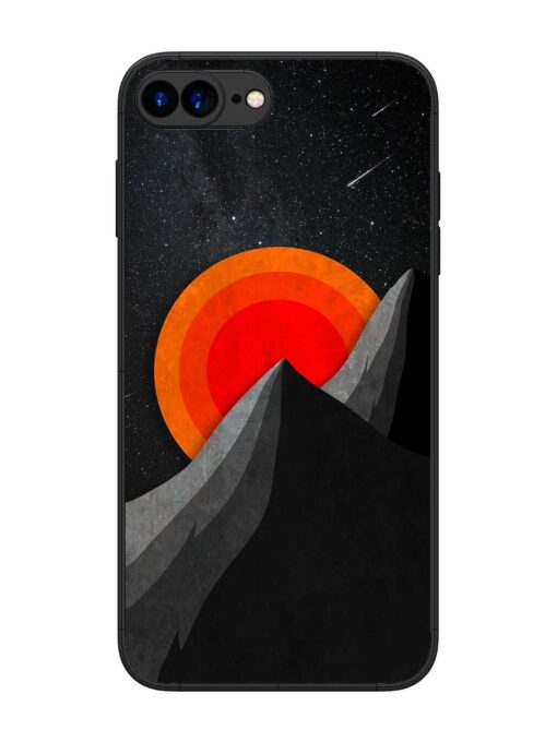 Black Mountain Glossy Metal Phone Cover for Apple Iphone 7 Plus Zapvi