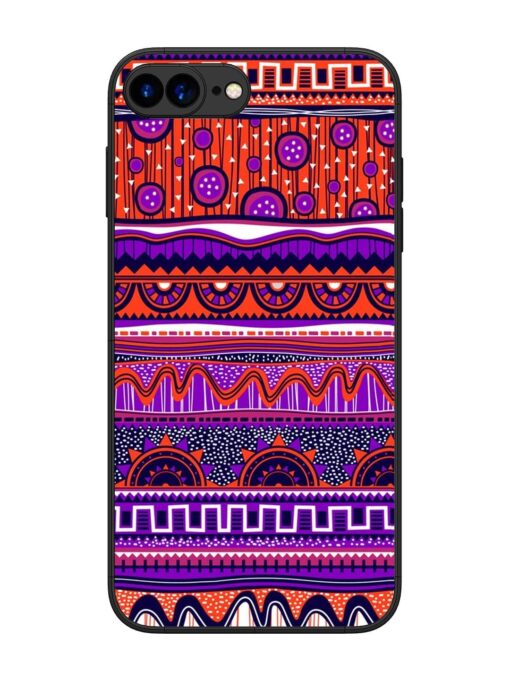 Ethnic Seamless Pattern Glossy Metal TPU Phone Cover for Apple Iphone 7 Plus Zapvi