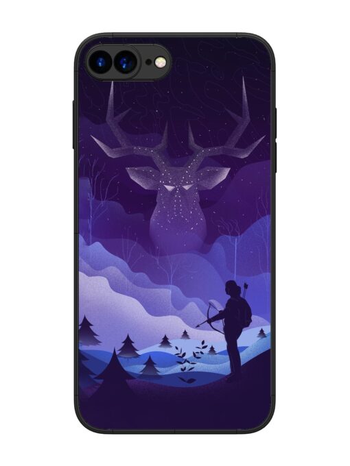 Deer Forest River Glossy Metal Phone Cover for Apple Iphone 7 Plus Zapvi