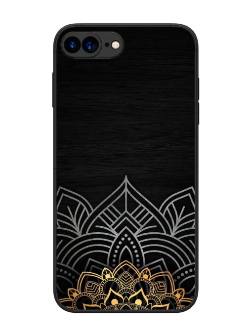 Decorative Golden Pattern Glossy Metal Phone Cover for Apple Iphone 7 Plus Zapvi